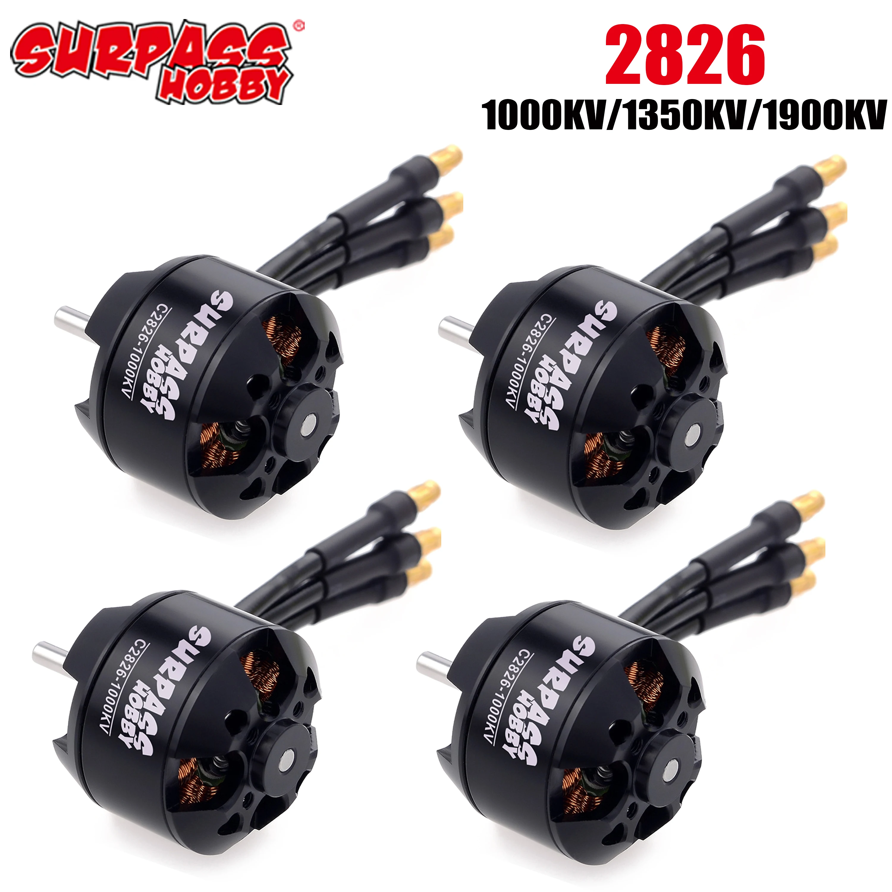 1/4PCS Surpass Hobby 2826 1000KV 1350KV 1900KV 14 Poles Brushless Motor for RC 100g-350g Drone Fixed-wing Glider Airplane