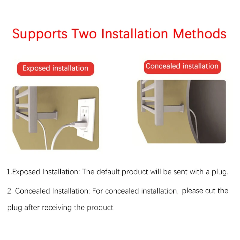 OXG 3-Bar Electric Heated Towel Rack with Timer Wall Mounted Bathroom Towel Warmer Rail Touch Control Smart WiFi Drying Rack