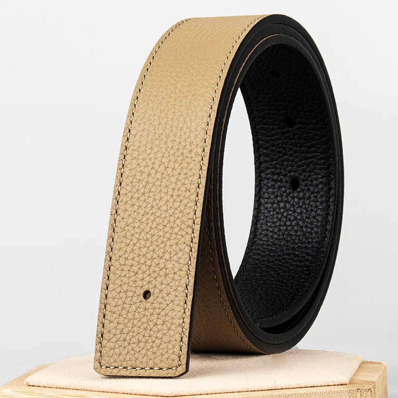 35MM Width Genuine Leather Belt Strap Replacement Double-sided, Two-color