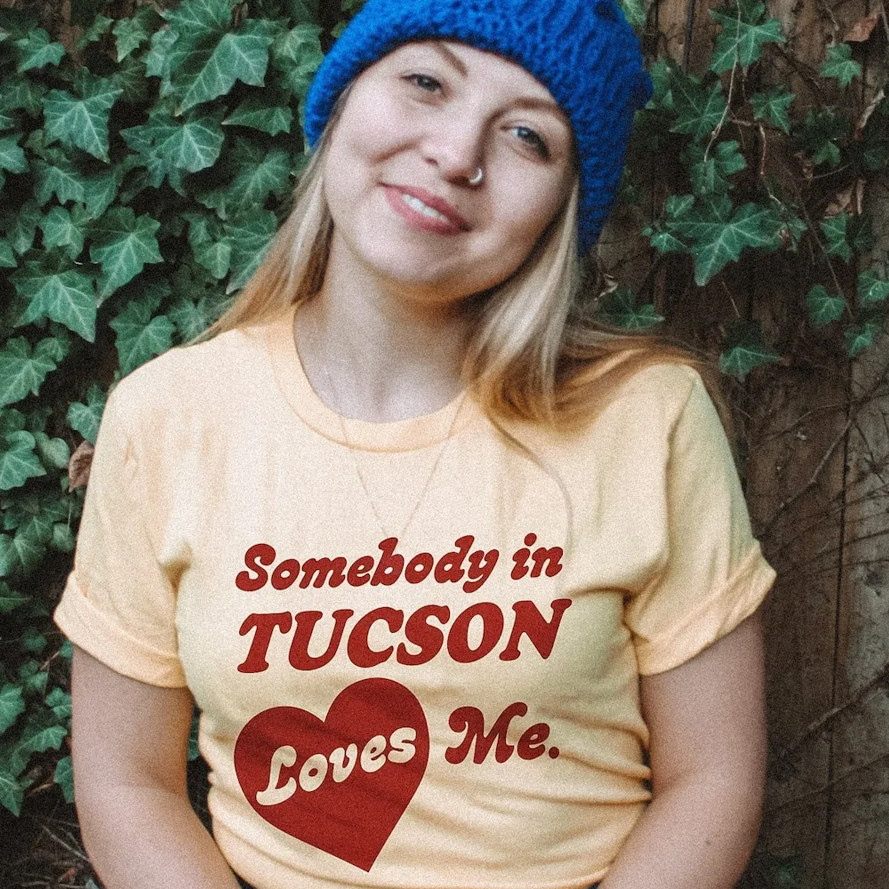 Somebody In Tucson Loves Me T Shirt Vintage Inspired Arizona Road Trip