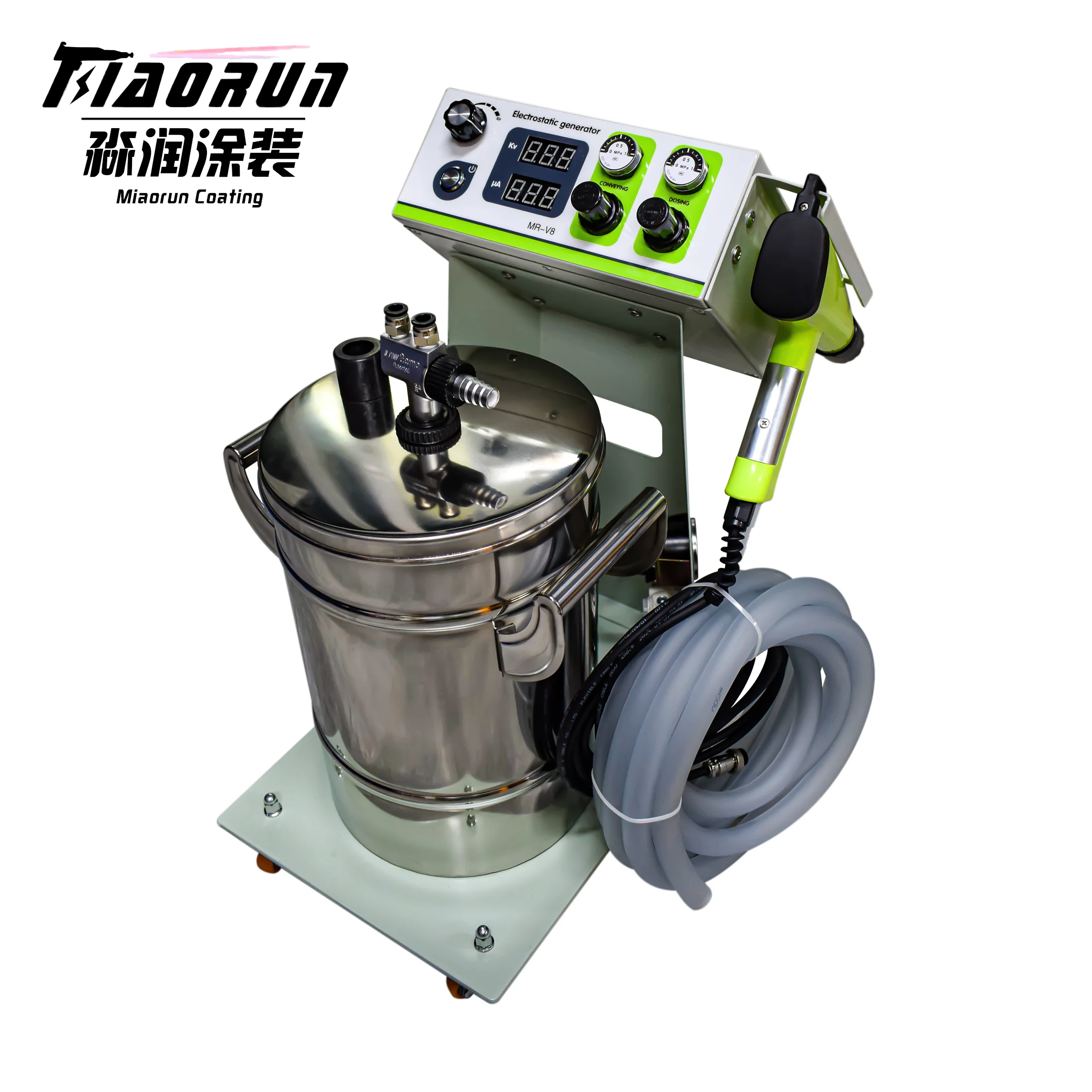 小型ホッパー付き小型静電粉体塗装機TLF