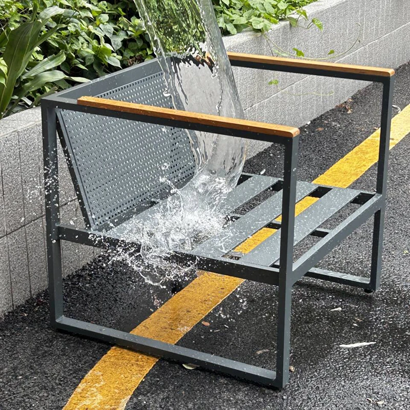 

Outdoor sofa aluminum alloy waterproof sunscreen open-air garden sun room hotel terrace bed and breakfast furniture Nordic garde