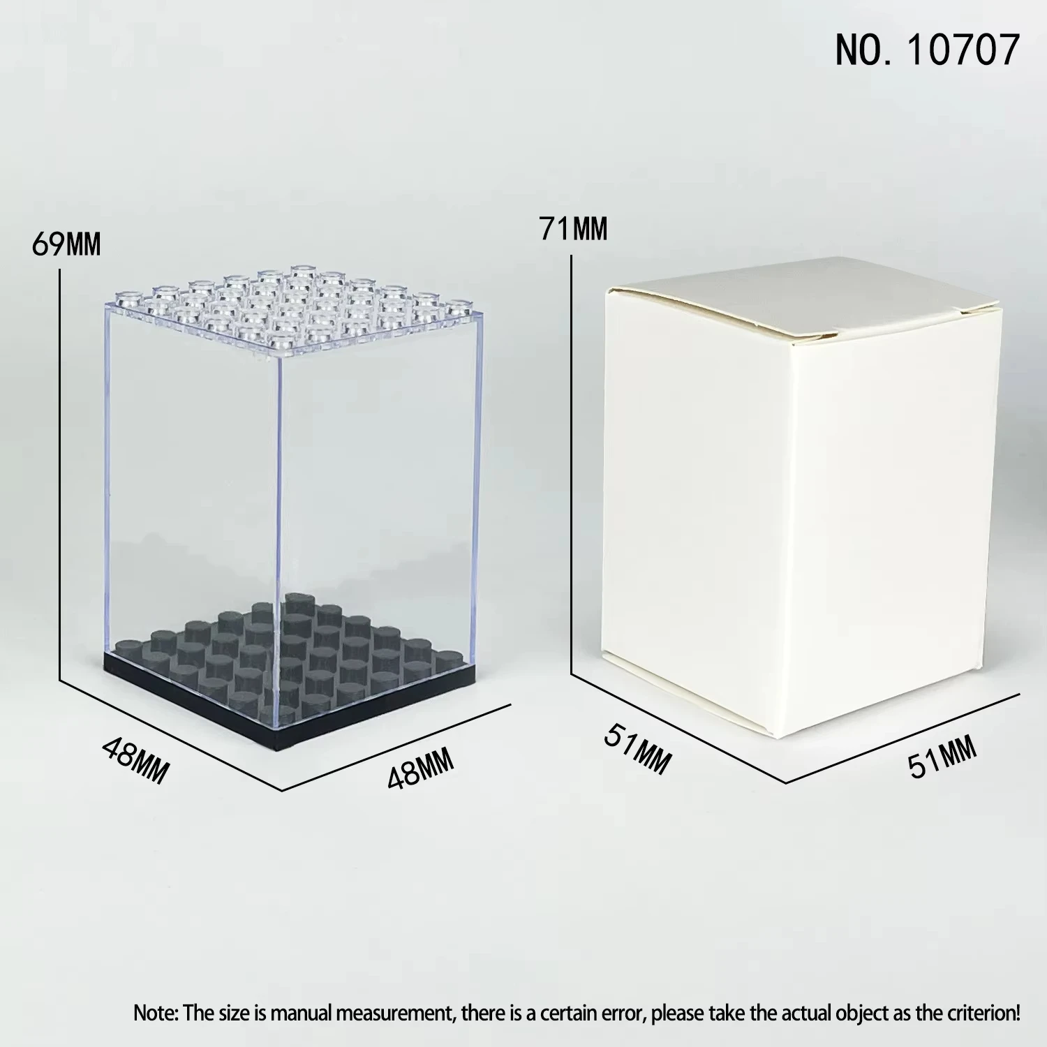 Présentoir de figurines en acrylique, bloc de construction empilable anti-poussière, boîte d'exposition transparente pour jouets, rangement de cadeaux de vacances