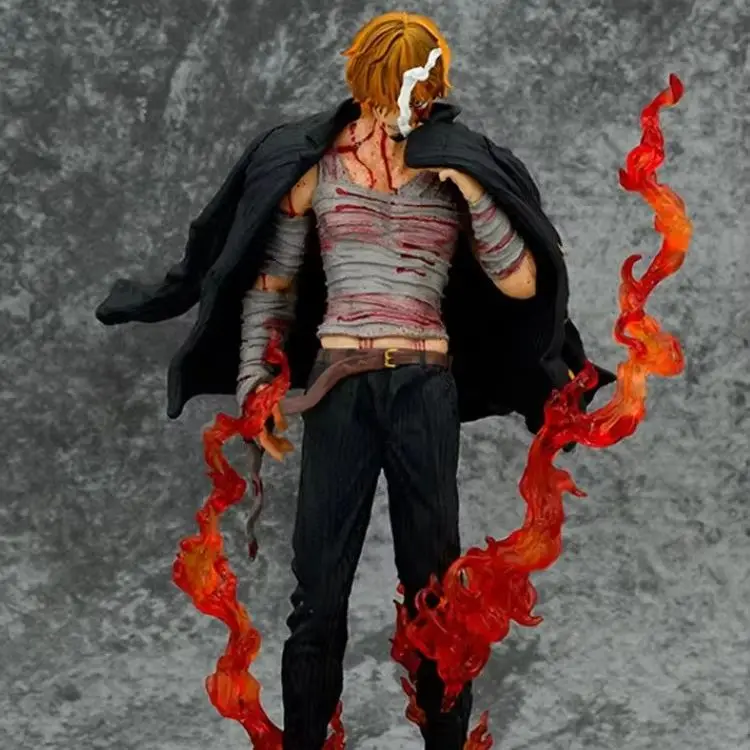 28 cm Anime One Piece Blood Sanji Battle Ver danneggiato. Action Figure in PVC Gioco Statua Raccogli figurine Modello Decorazione Giocattoli per bambole