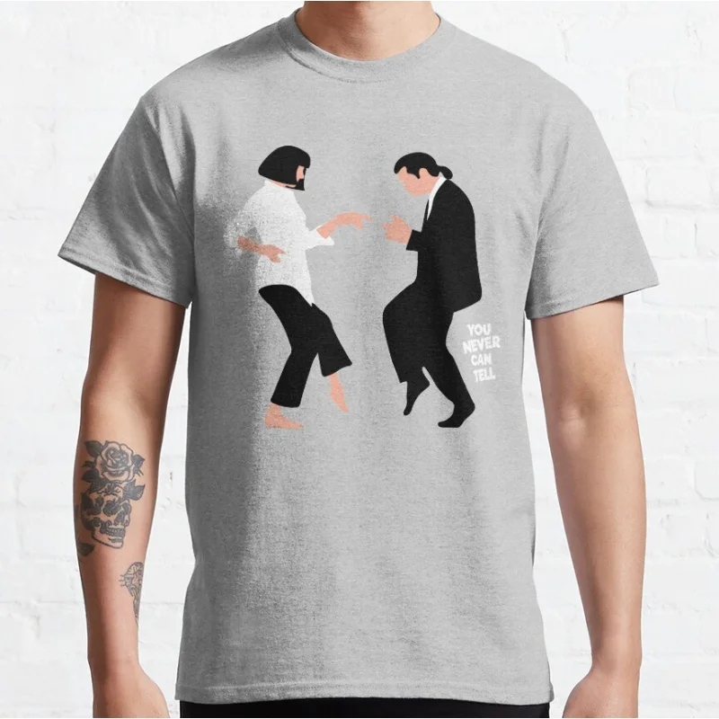 

You Never Can Tell 80s vintage movie Pulp fiction Short-sleeve crewneck T-shirt for men large size Adult Tops S-6xl