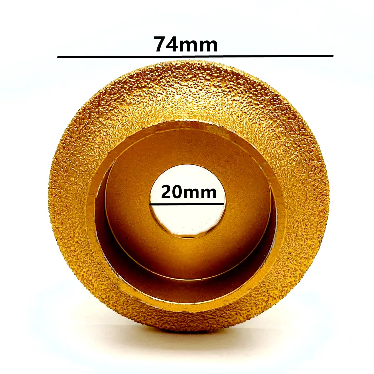 74mm*20 Brazing Diamonds Marble Edging Discs Angle Grinder Grinding Wheel 1/4 Round Hand Profile Wheel