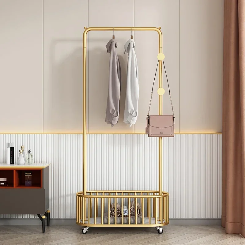 Golden Metal Bags Coat Rack Hanging Standing Corner Shelf Storage Live Room Household Multifunctional Perchero Furniture Home