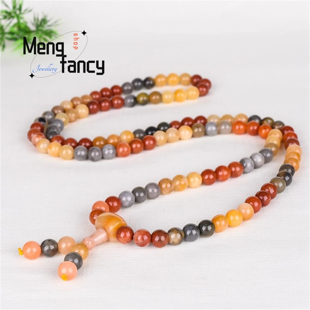 Natural Golden Silk Jade Necklace Charms Fashion Jade Fine Jewelry Men Women Luxury Bracelet Sweater Chain Souvenir Holiday Gift