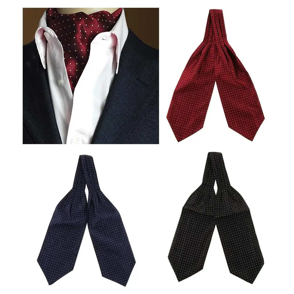 Men Pocket Square Polka Dots Cloth Handkerchief Polyester Business Wedding