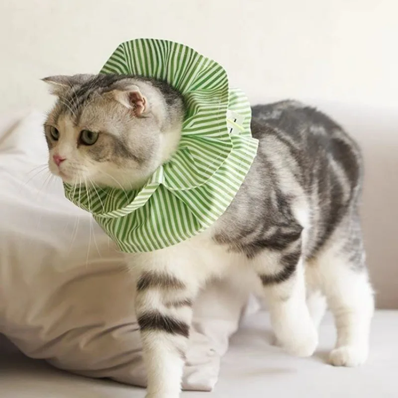 

Cute Elizabeth Ring Cat Dog Scarf Head Cover Personality Sterilization Anti-Licking Cute Collar Ornament