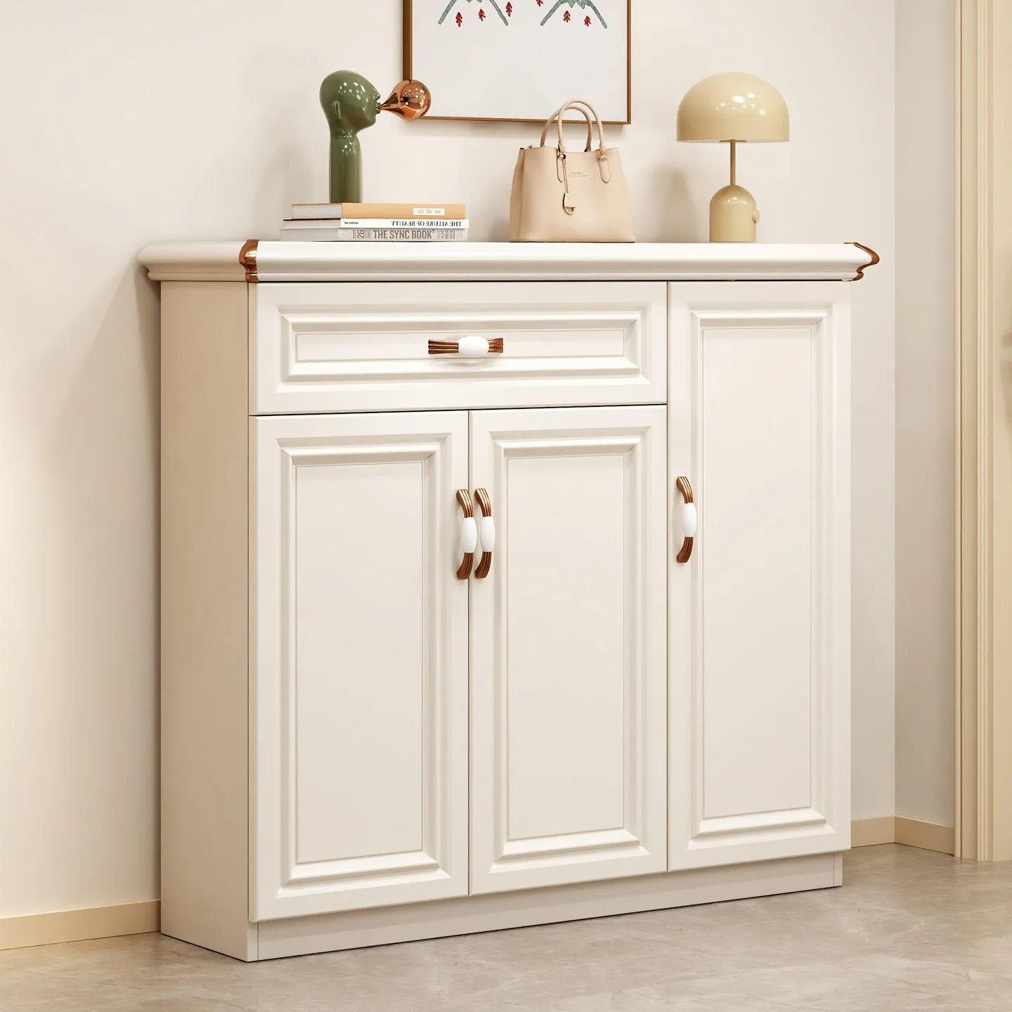 Shoe cabinet household entrance villa outdoor waterproof and sunscreen large-capacity locker can be customized