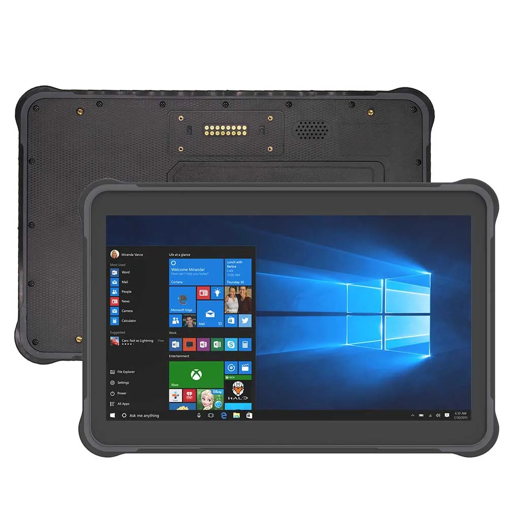 

IP65 10inch win 10 industrial tablet with 4G ram 64G rom front NFC 4G lte support 2D barcode reader and UHF RFID