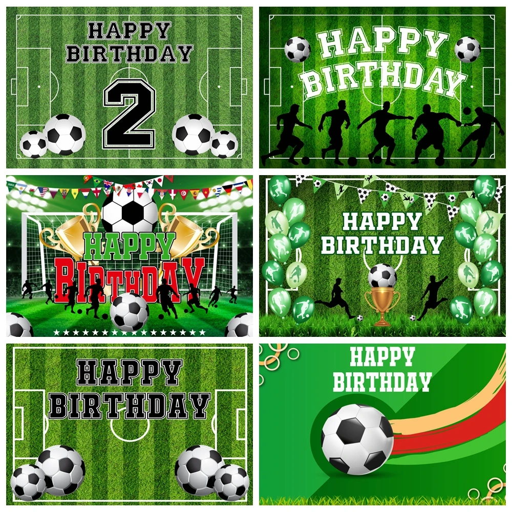 Boy Birthday Party Background Football Field Photo Background Football Theme Birthday Party Decoration Photographic Backdrops