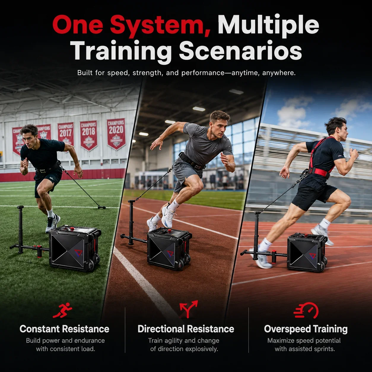 Smart Resistance Portable Trainer for Sprint Speed And Agility Programmable Drag Training Equipment for Athletic Performance