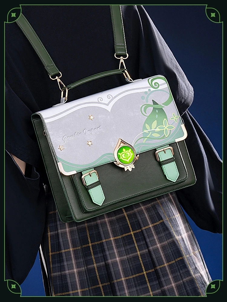 Nieuw Spel Genshin Impact Nahida Student Schouder Hanbag Cosplay Thema Impressie Rugzak Mode Preppy Messenger Bag 2024