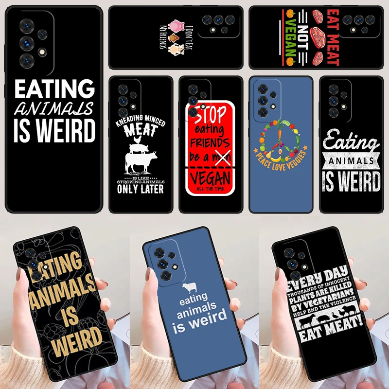 

Eating-Animals-Weird For Samsung Galaxy A52 A72 A73 A20e A21S A50 A70 A11 A12 A42 A31 A40 A51 A71 A32 A80 A91 Phone Case