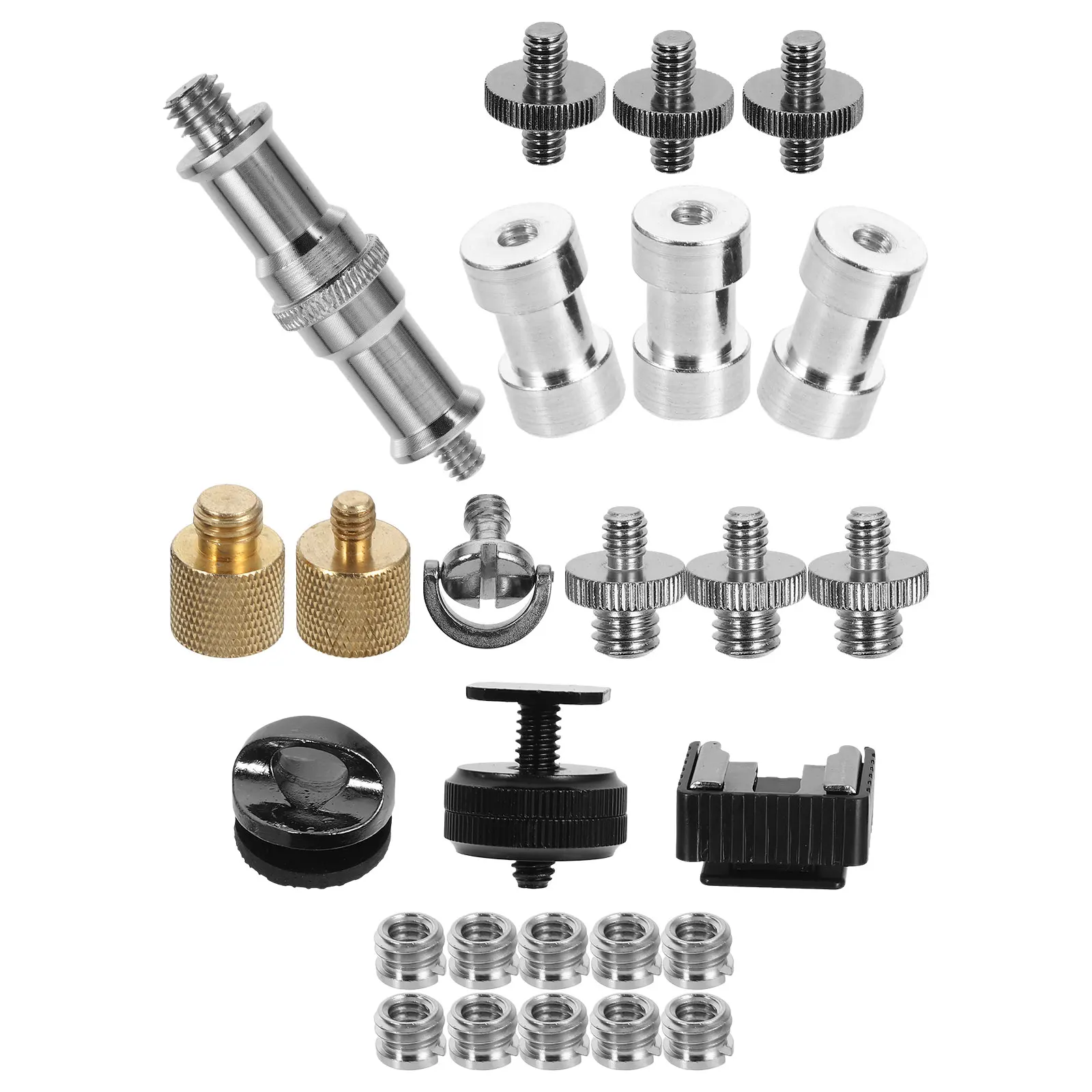 

1 set Camera 4 to 3 8 Camera Mount Screw Dual Screws Alloy Durable Tripod Mount Tripod Screw Practical Replacement