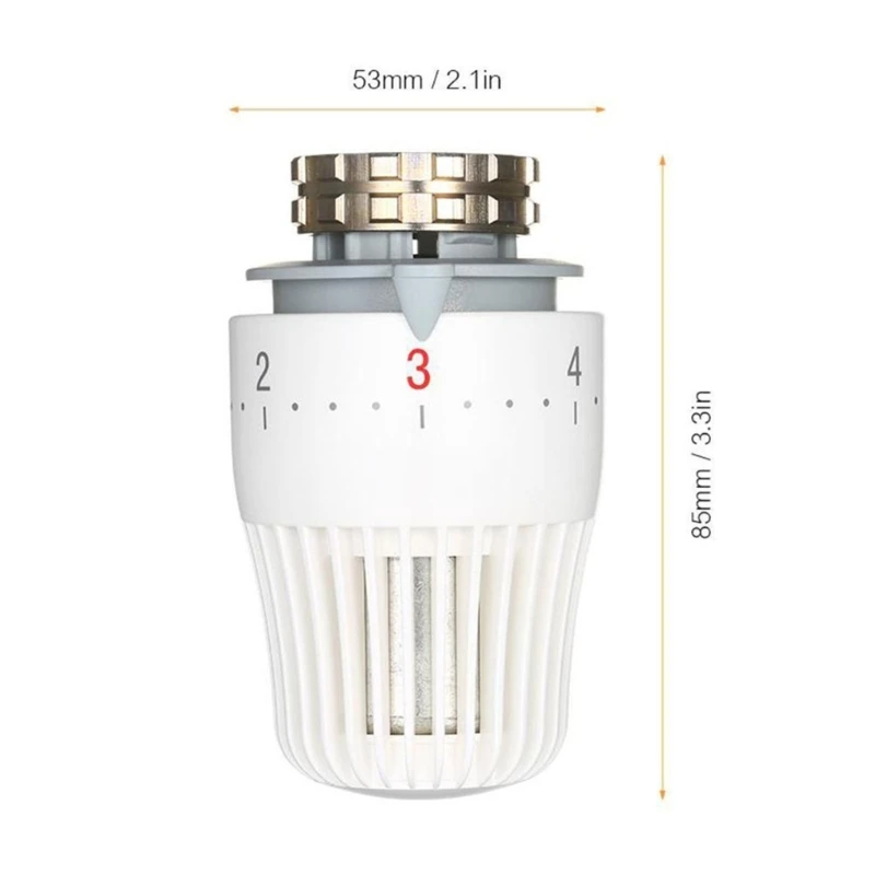 Automatic Thermostatic Radiator Control Valves Water/Floor Heating Temperature Controller Valves Manual Adjustable Dropship