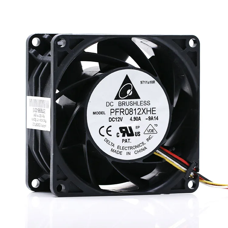 80mm powerful pwm cooling fan 12V 80X80X38 mm dual ball bearing 4-Pin PFR0812XHE DYTB0838B2U 3115RL-04W-B76