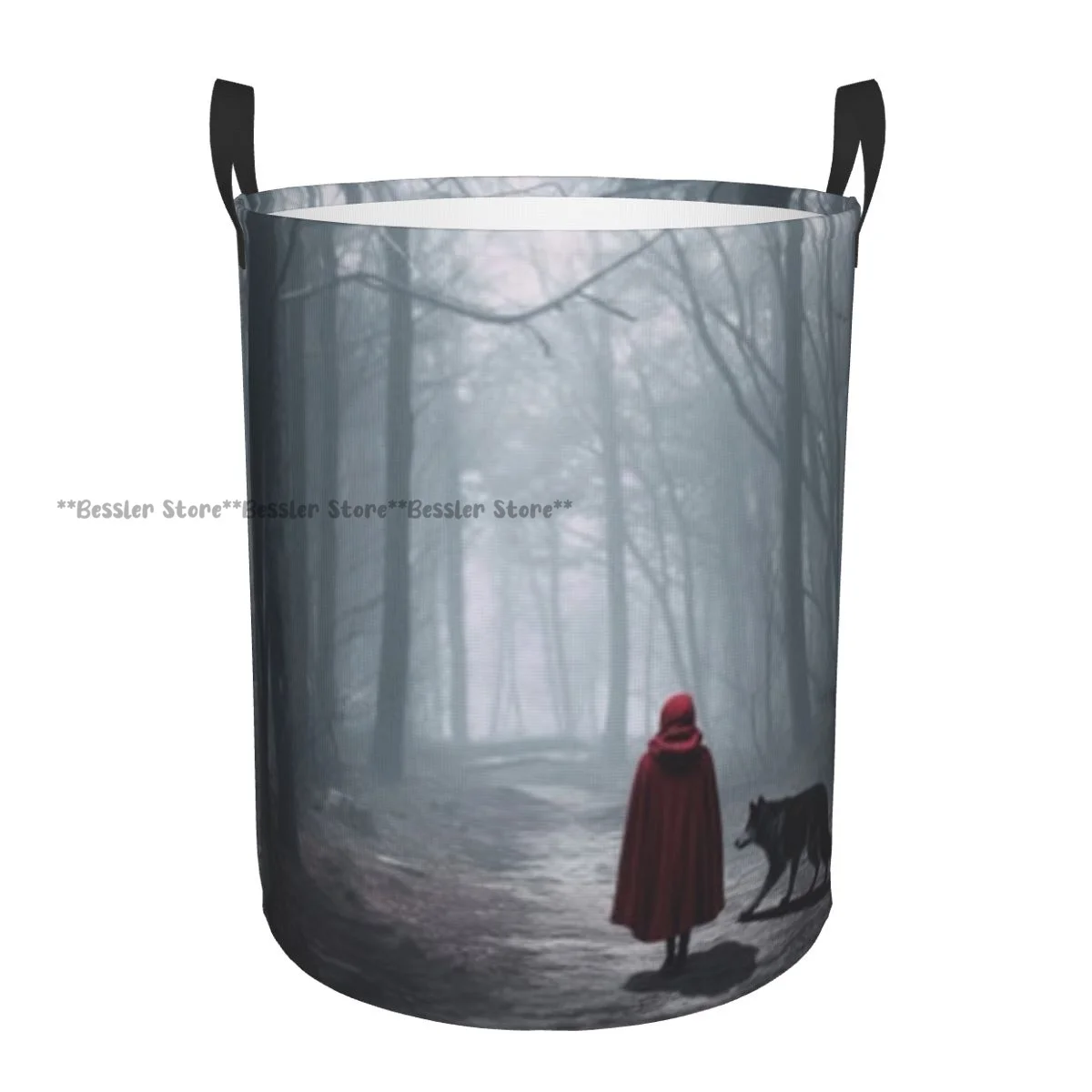 Little Red Riding Hood Fairy Tale Laundry Basket Folding Dirty Clothes Toys Storage Bucket Household