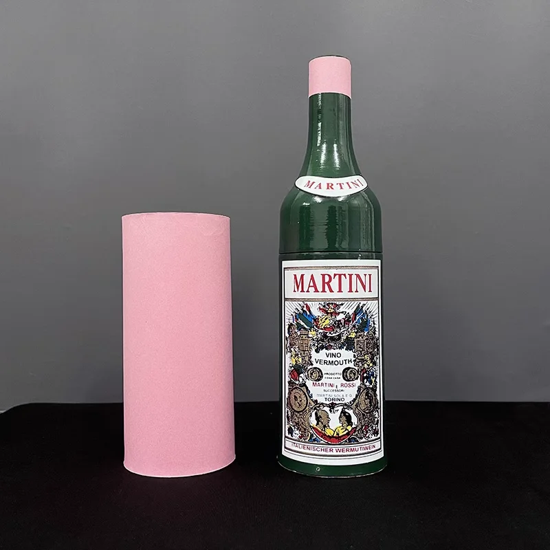 Vanishing Martini Bottle Stage Magic Tricks Vanishing Wine Bottle in Paper Cylinder Magia Magie Magicians Prop Illusion Gimmick