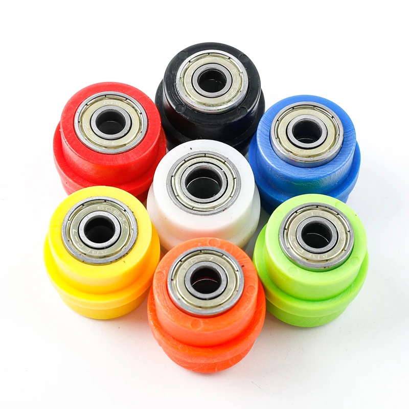 8/10mm 7 Color Chain Roller Tensioner Pulley Wheel Guide for YZF RMZ KLX CRF 80 250 150 450 Motorcycle Pit Dirt Bike