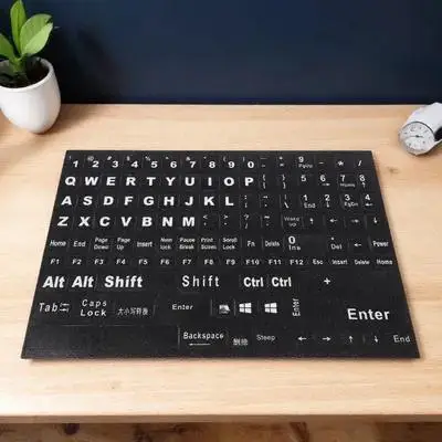 

1 Sheet Keyboard Stickers Premium English Letters Durable Replacement Decals Computer Laptop Notebook Keyboard Labels