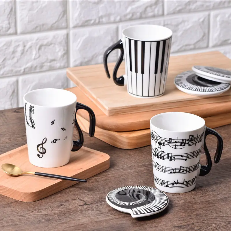 

Creative Ceramic Personalized Notes Cup Music Score Piano Keyboard Coffee Band Gamak