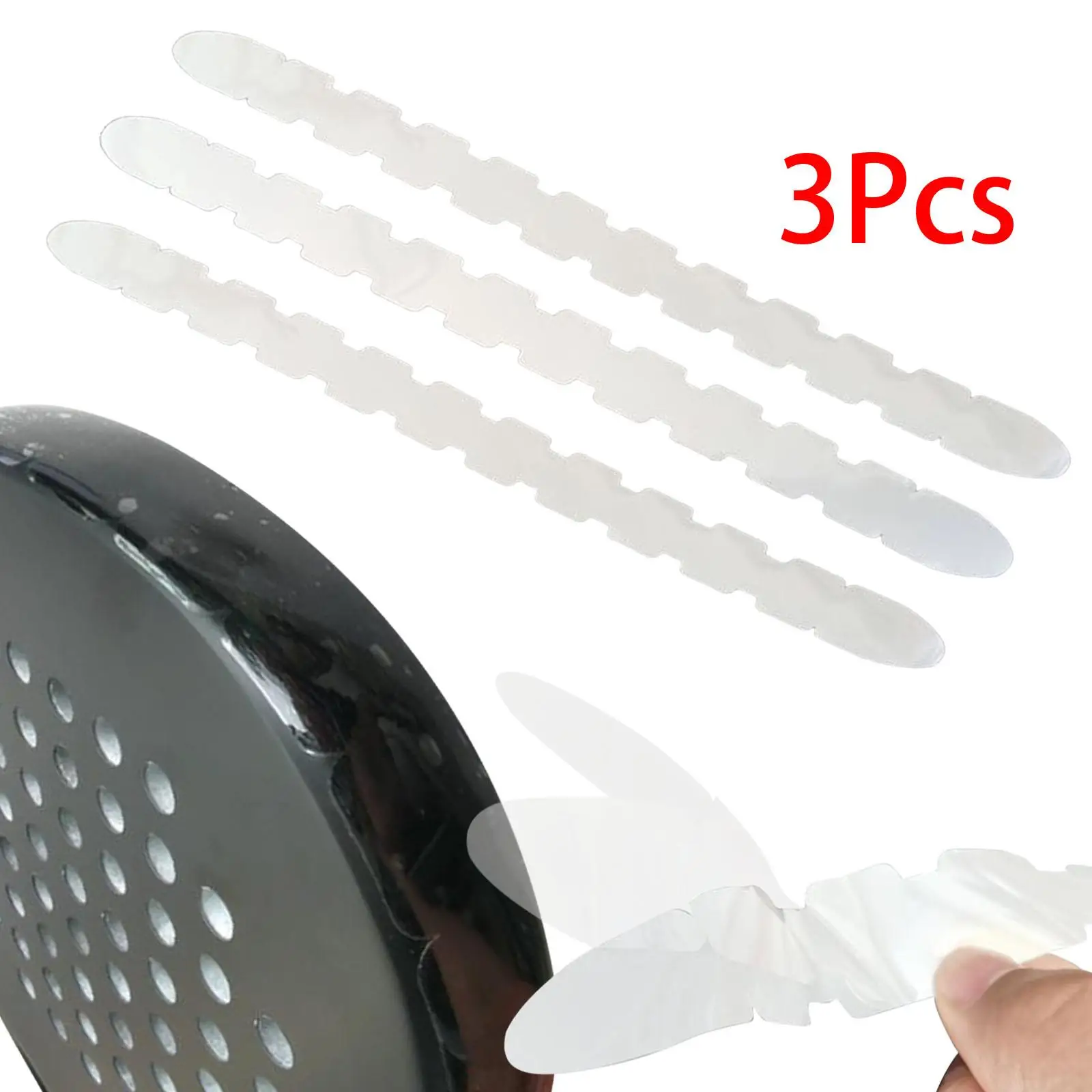

3Pcs Tennis Racket Head Protection Tape Protector Racquet Guard Tape Sticker