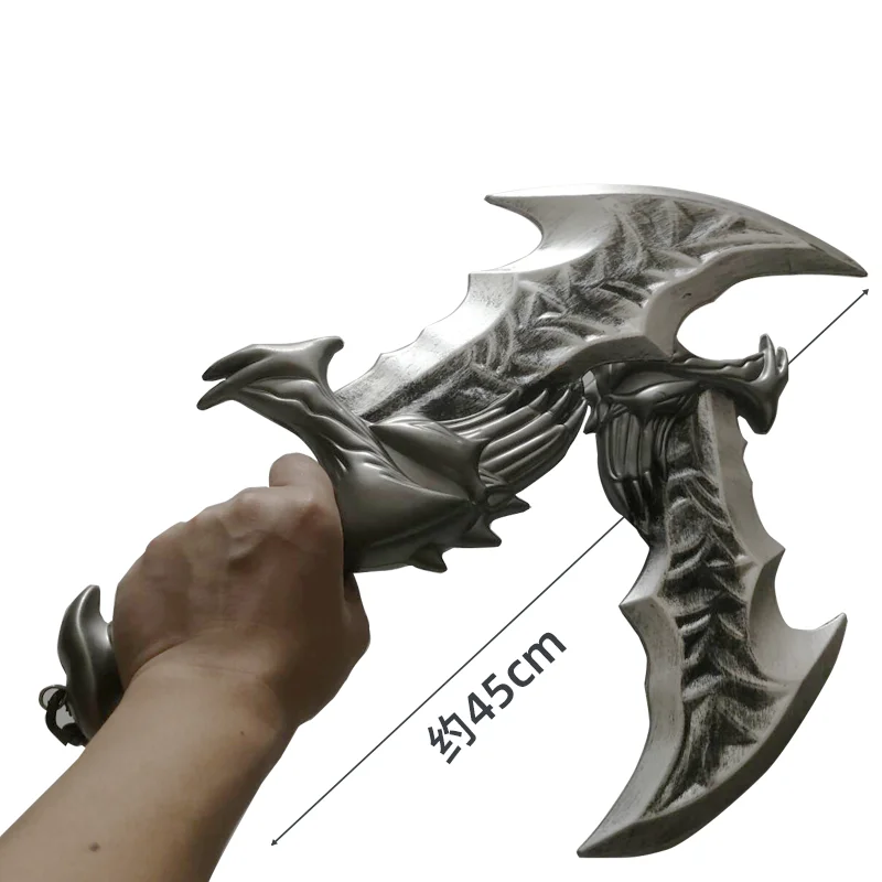 1:1 Cosplay God of War 4 Home Decor War Beast Axe Chaos Twin Blades Pirate Ghost Axe Prop sword Role Cos Axe PU Boy toy sword view 4