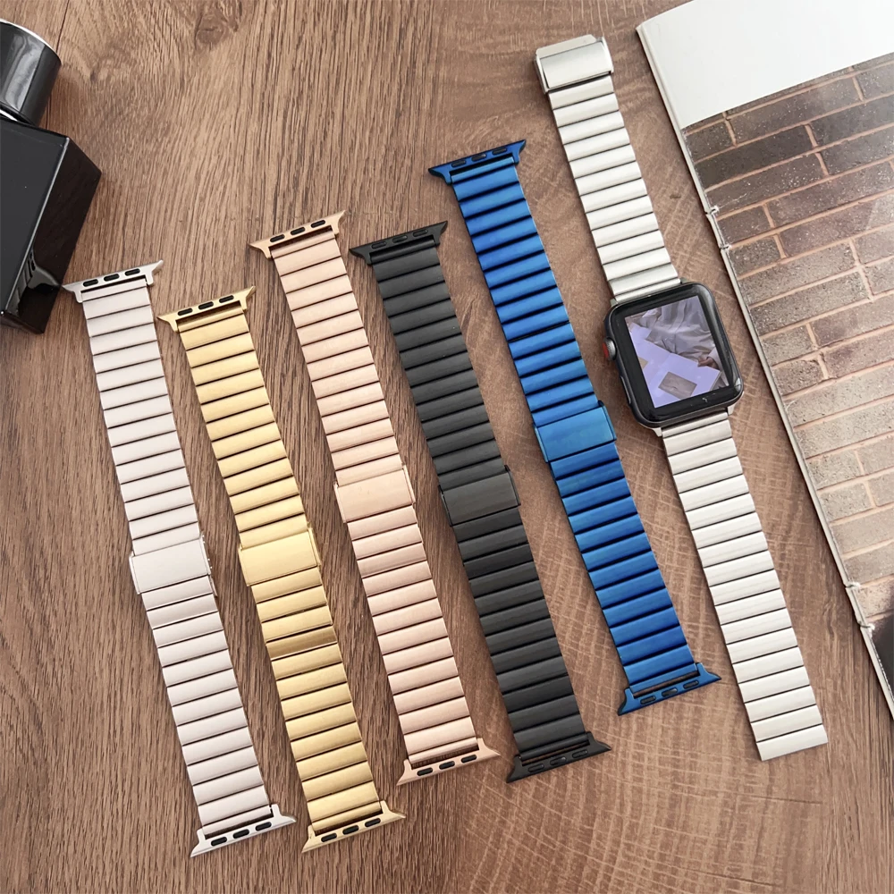 

Metal strap for Apple Watch Band 45mm 44mm 49mm 38/42/41/40mm Stainless Steel Bracelet correa iwatch Series 9 8 7 6 5 4 Se Ultra