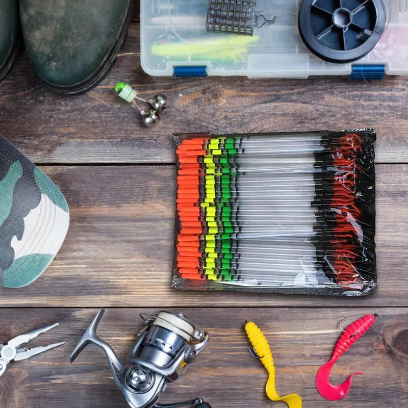 Thickened Vertical Fishing Float, Conspicuous Color, Fish Gear Fishing Tool, Durable Tackle Accessories, 80 Pcs Set