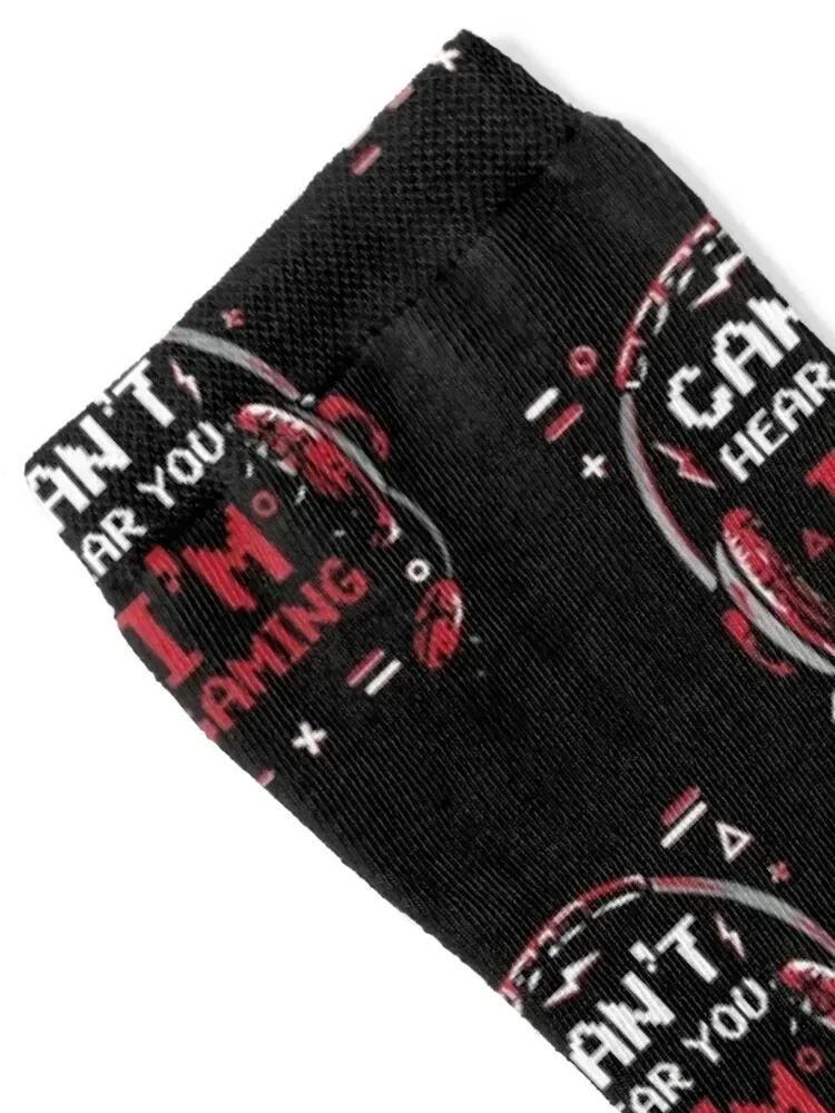 Can't Hear You I'm Gaming Video Gamer Headset Funny Gift Socks new year soccer anti-slip Mens Socks Women's