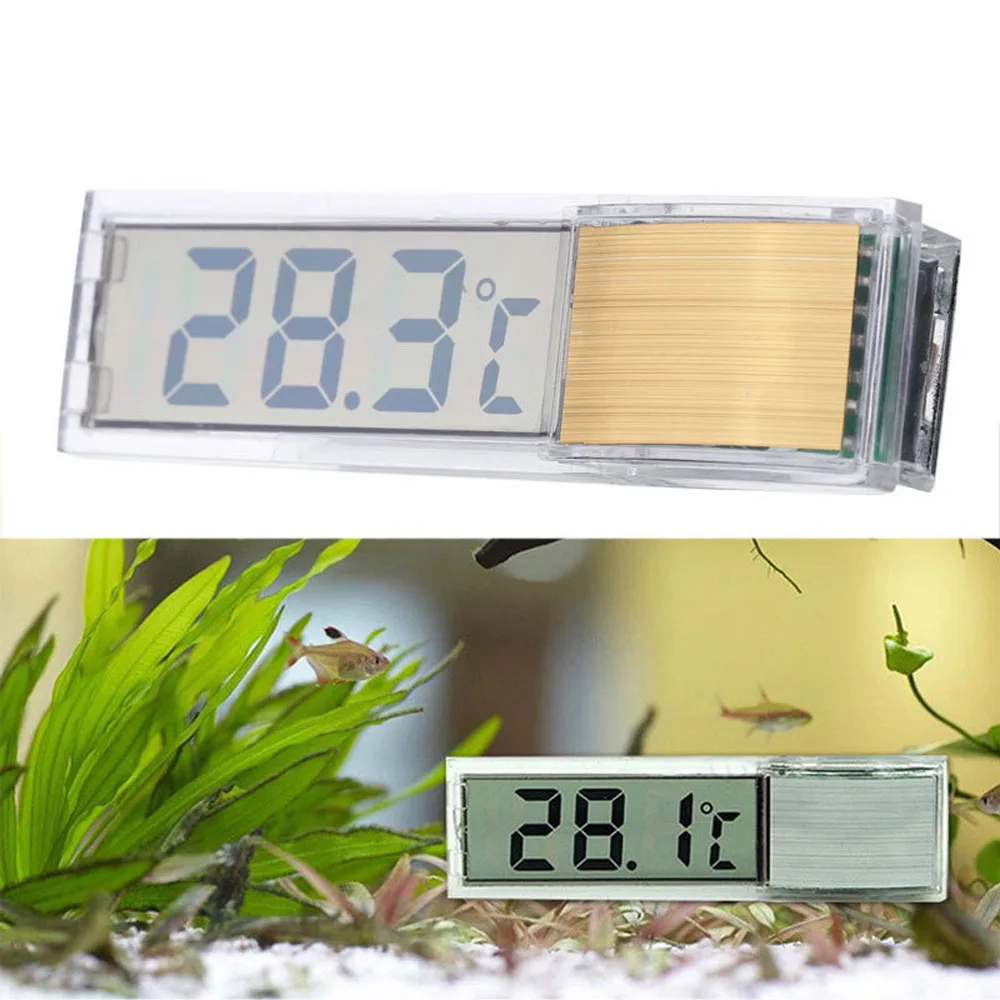 

Fish Tank Temperature Meter Portable High Precision Stick-on Wireless Thermometer 3D LCD Digital Display Screen Aquarium Shrimp