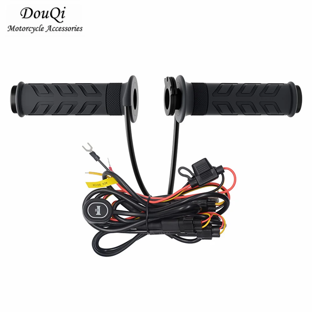 

CNC Universal 22mm 12V Motorcycle Heated Grips - Intelligent Adjustable Temperature Handlebar Covers for Bikes Scooters ATV