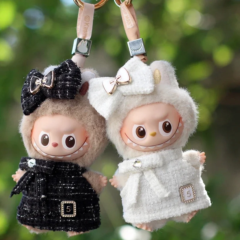 Para labubu 4.0 clássico grade estilo vestido manto conjunto para 4.0 roupas mini boneca roupas acessórios coreia kpop exo
