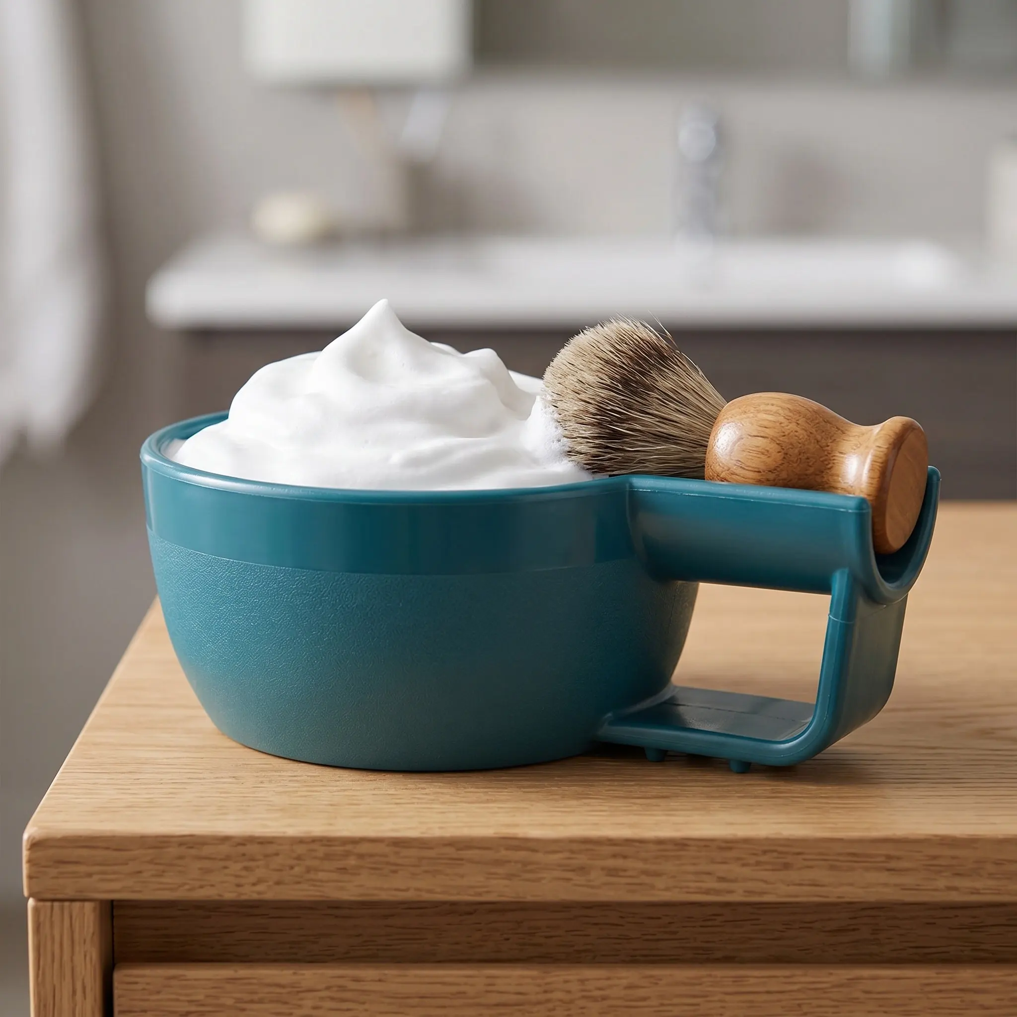 Plastic Shaving Bowl for Shaving Soap Deep Design Large Capacity Non-Slip Base Barber Style Foaming Bowl Travel Friendly Shave