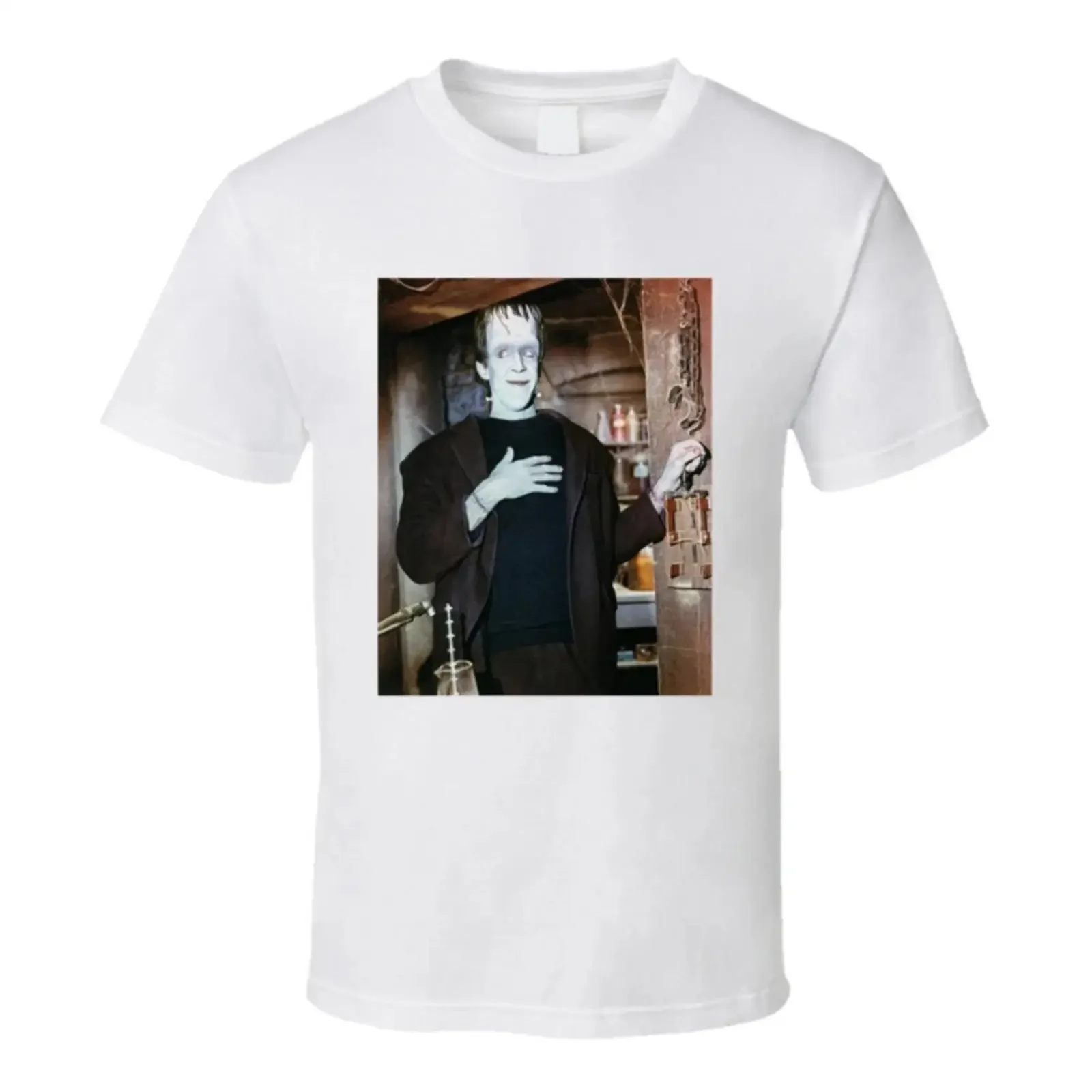 Herman Munster T Shirt vintage Washed Casual Soft Breathable homme Comfortable Unisex Stretched designer clothes streetwear