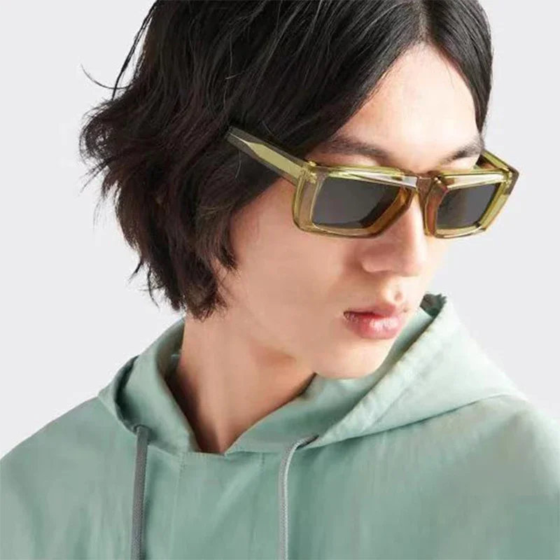 New Rectangle Sunglasses for Men Women Trendy Sun Glasses Goggle Man Brand Designer Square Shades Female UV400 Eyewear view 3