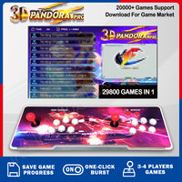 2024 Pandora Pro box 29800 in 1 3D video arcade game console 2 players with joystick and retro games