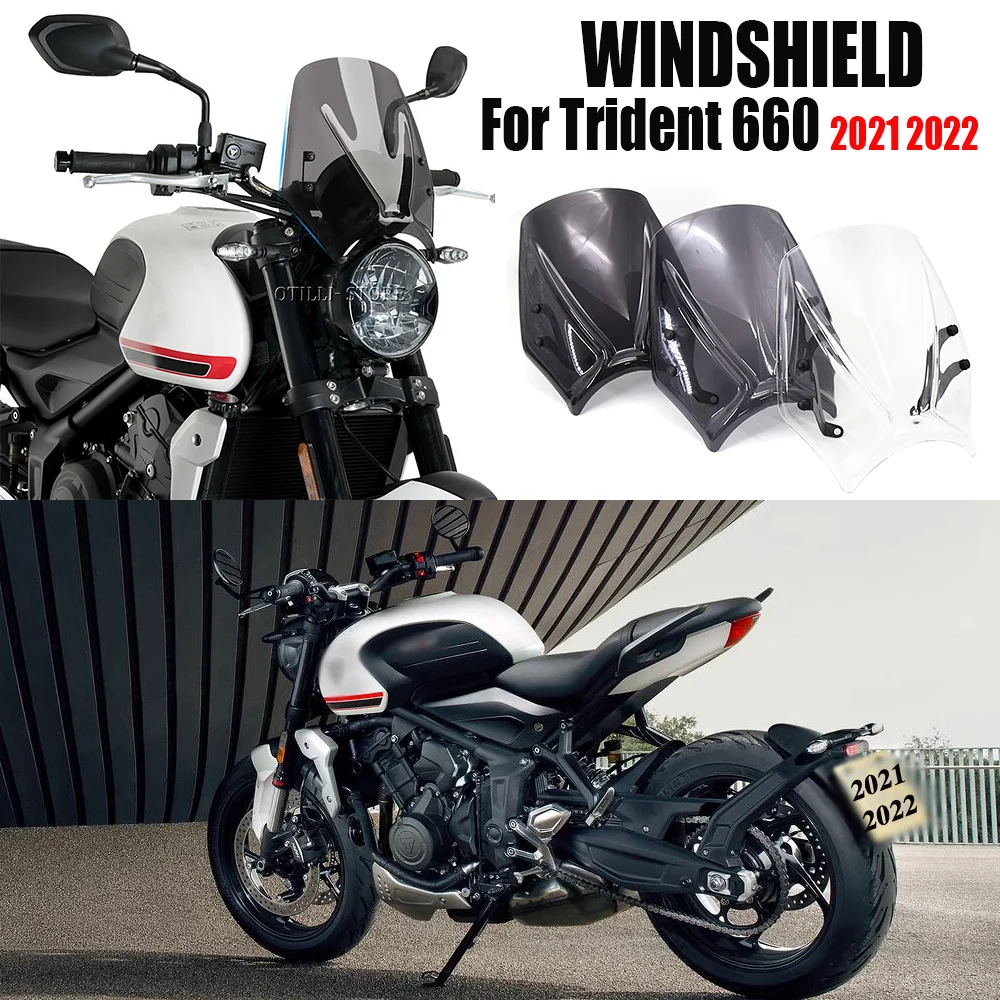 

NEW Motorcycle Accessories Windscreen Windshield Deflector Protector Wind Screen Modification For Trident 660 2021 2022