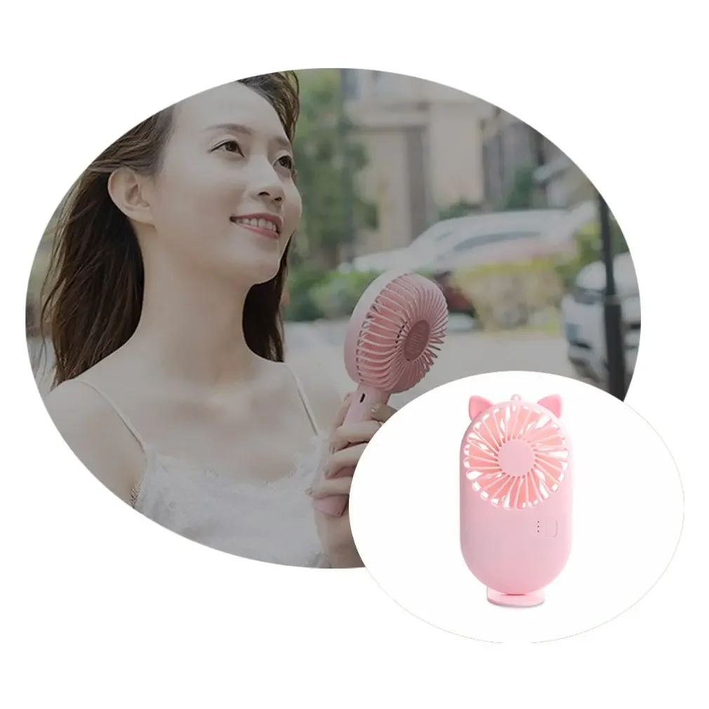 Portable Mini Fan Handheld Fan Home Office Desk Speed Adjustable USB Rechargeable Fan Air Cooler Outdoor Travel