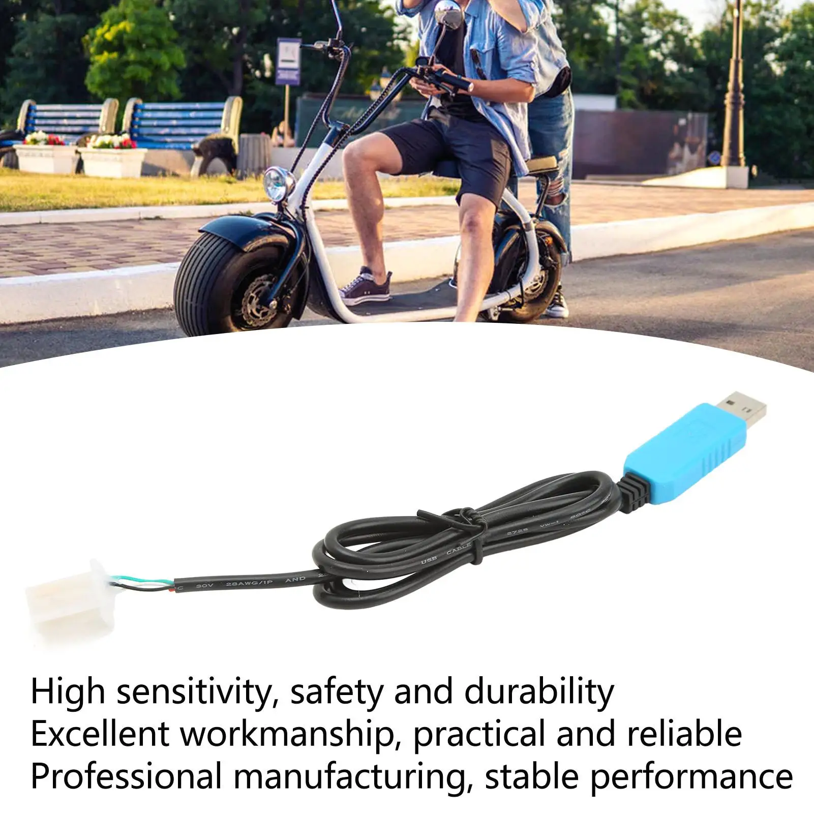 Cable controlador USB para motocicleta eléctrica VOTOL, alta sensibilidad, RS323