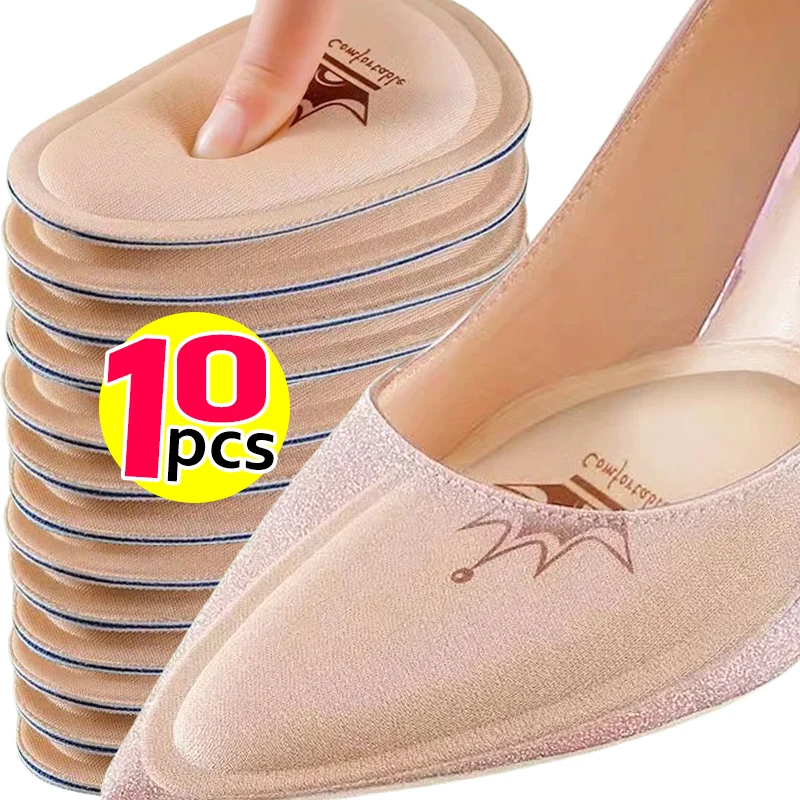 1/10PCS Women Non-slip Crown Forefoot Pads Pain Relief Insert Half Size Insoles Cushions Anti-pain Orthopedic Half Paddings