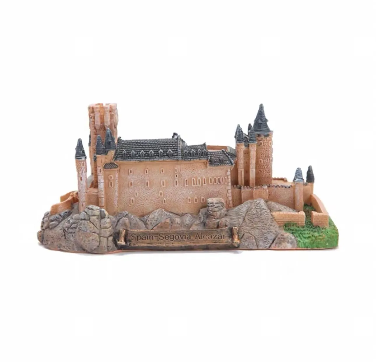 Hot Sale Segovia Castle, Spain Hand-painte Resin Crafts World Famous Landmark Model Tourism Souvenir Gifts Collection Home Decor