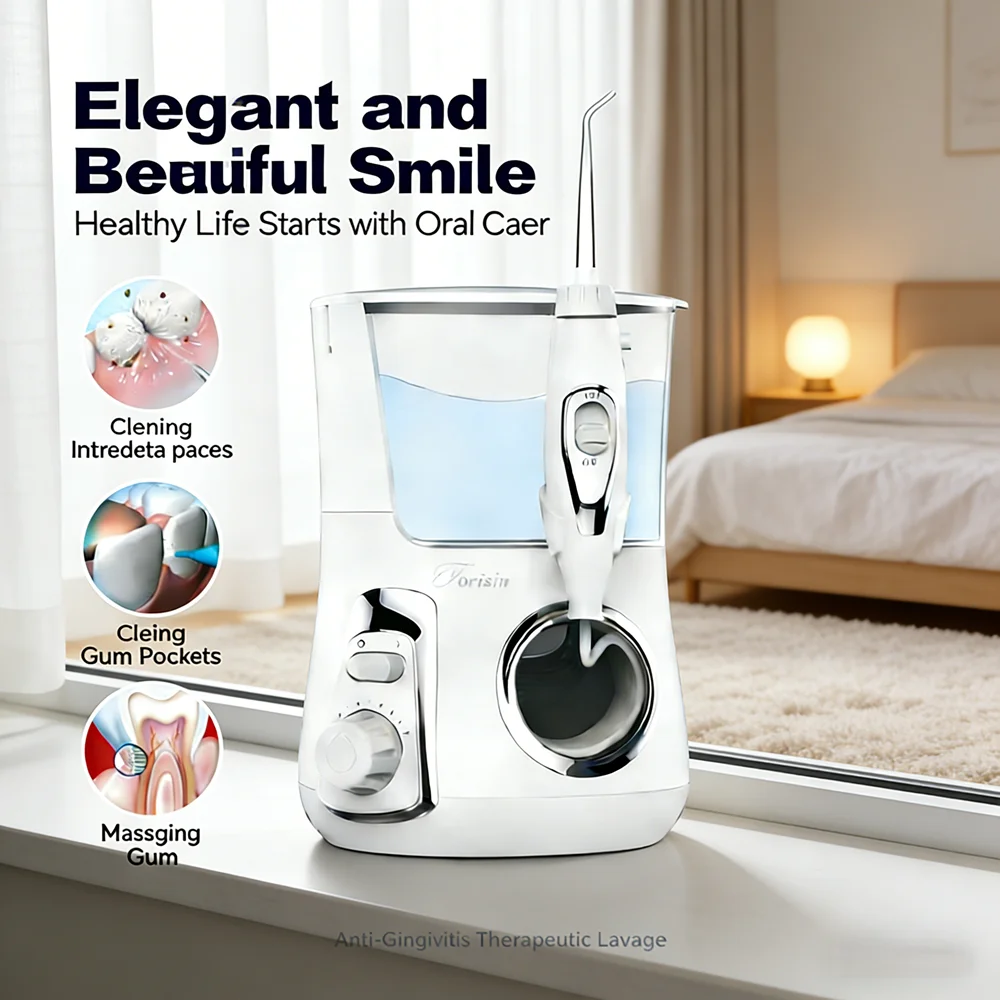 

Электрический ирригатор для полости рта 800 мл, 10 режимов, 5 насадок, настольная система для ухода за зубами