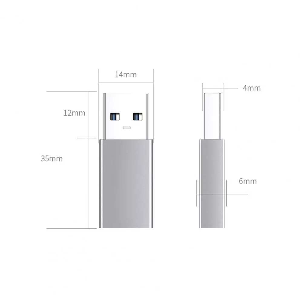 Type-C Fast Charging f OTG Adapter Converter Aluminum Alloy to USB3.0 PD for Laptop PC Computer