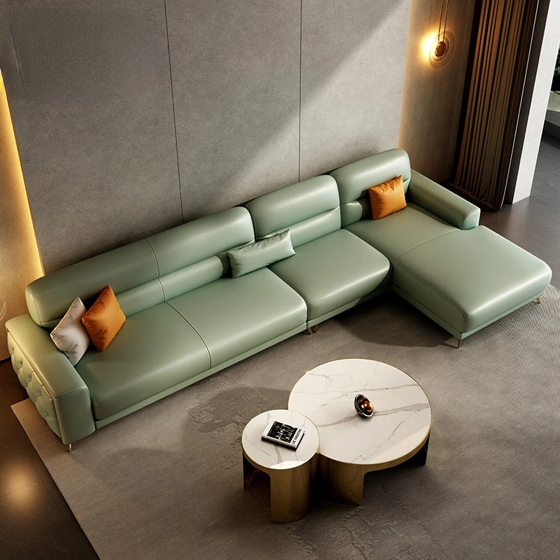 the corner sofa of the imperial concubine, the small apartment living room is simple and elegant.