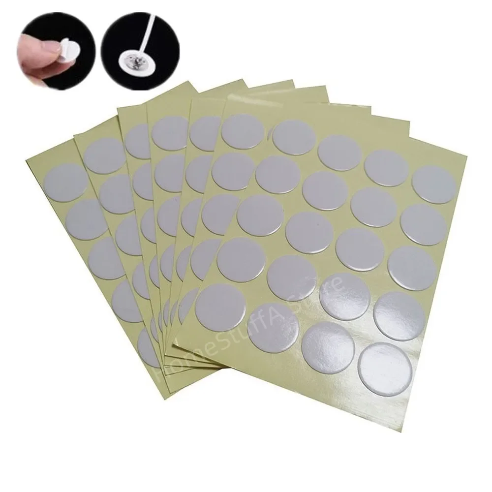 100 Dots 20mm Candle Wick Stickers Candle Making Sticker Heat Resistance Double-sided Stickers for Wax Fixed Candle DIY Making