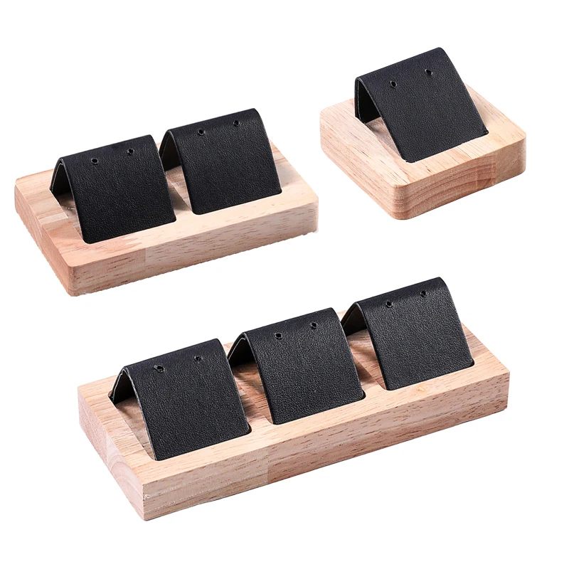 Bamboo Wood Earrings Display Stand for DIY